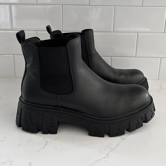 NIB Jeossy Women's Chelsea Ankle Boots | Fashion Lug Sole Platform size 7.5 - Picture 2 of 10